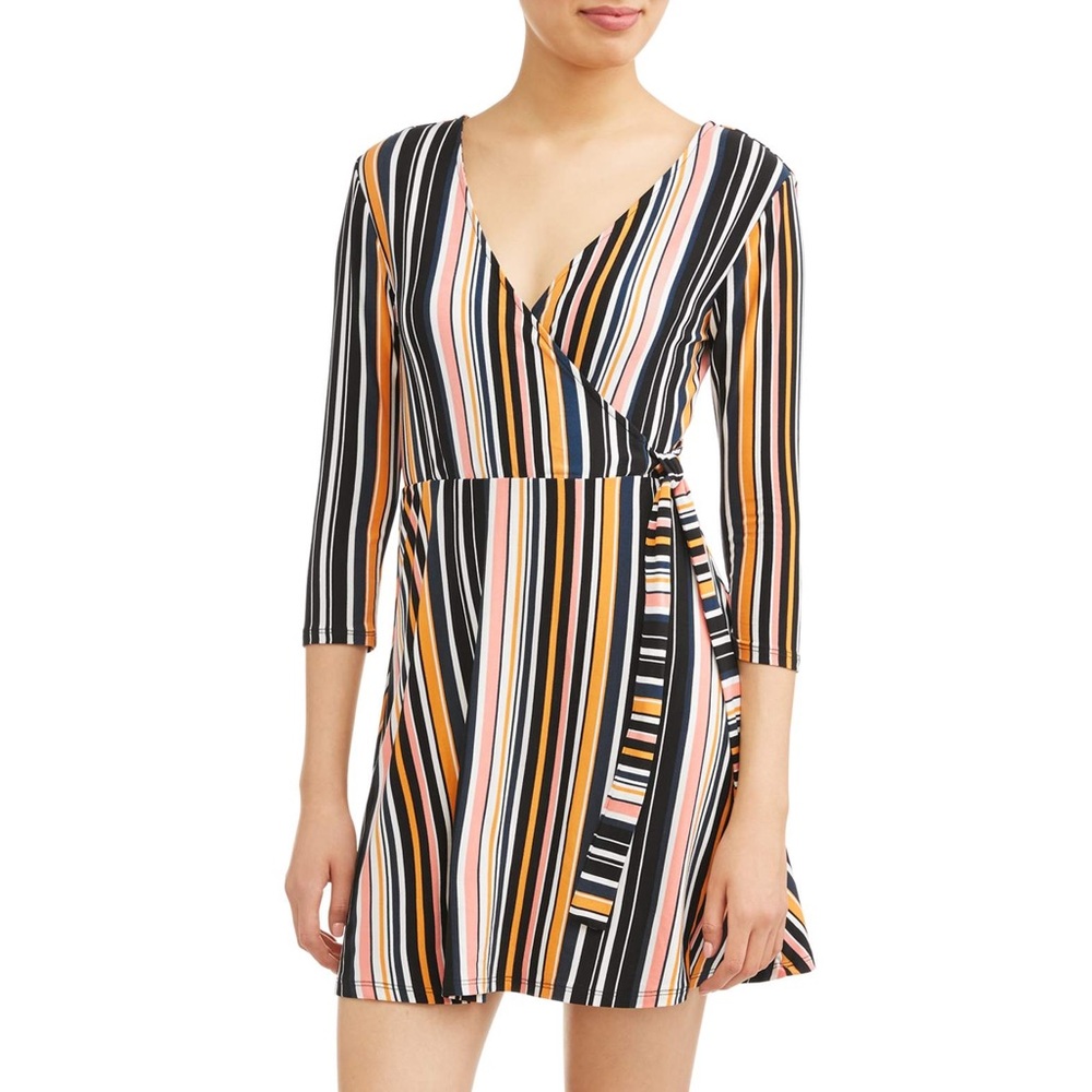 NOBO - Printed Front Wrap Dress